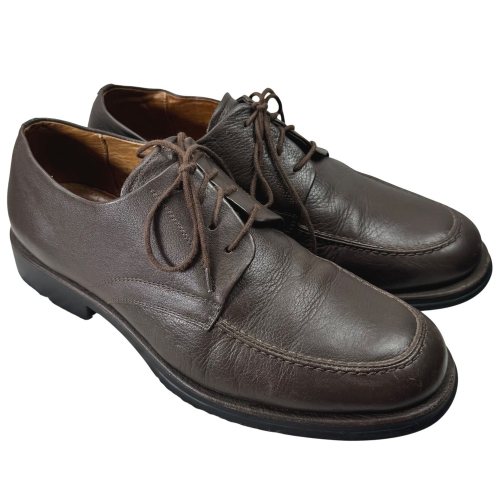 Sandro Moscoloni Comfort Walk Derby Men 10.5 D Brown Leather Moc Toe 3119 Brazil